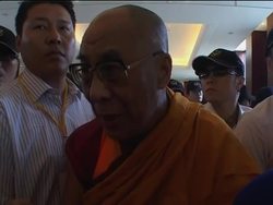 WRAP Dalai Lama on visit, protests, tour of typhoon village News Clip