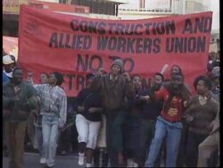 SOUTH AFRICA: JOHANNESBURG: WORKERS RIGHTS PROTEST Instructional Video