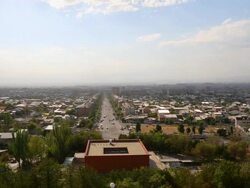 Yerevan, view of the city from Erebuni castle Stock Footage