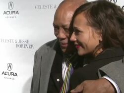 Quincy Jones, Rashida Jones at Acura Hosts Celeste & Jesse Forever Cast Dinner At The Acura Studio on 1/21/12 in Park City, UT Stock Footage