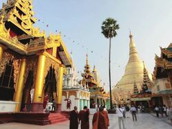 Shwedagon Pagoda Temple, Burma / Rangoon, Burma  Stock Footage
