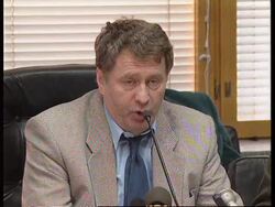 RUSSIA: NATIONALIST LEADER VLADIMIR ZHIRINOVSKY PRESS CONFERENCE News Clip