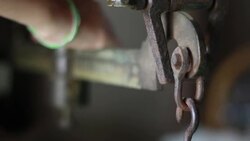 close up old scale Stock Footage