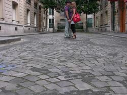 At the patio Stock Footage