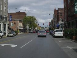 WS POV View of car driving through small town / Winchester, Kentucky, United States Stock Footage