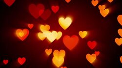 Orange Heart Background (Loopable) Stock Footage