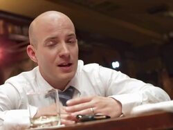 HD: Drunk Businessman At Bar Counter Stock Footage