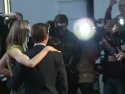 Zac Efron, Taylor Schilling at The Lucky One European Premiere at Bluebird on April 23, 2012 in London, England (Footage by WireImage Video/Getty Images) Stock Footage