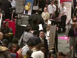 Putting America Back to Work! Job Fair Stock Footage