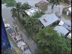 Tropical storm Fay leaves floods and 3 dead in Domiican Republic. News Clip