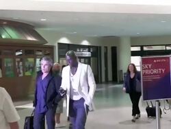 Seal at Louis Armstrong New Orleans International Airport in New Orleans, LA, on 3/11/2012 (Footage by WireImage Video/Getty Images Entertainment Video) Stock Footage