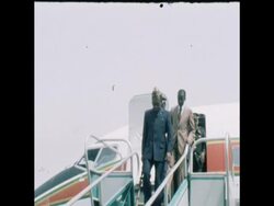 SYND 9 10 76 PRESIDENT MOBUTU OF ZAIRE ARRIVING TO DAKAR FOR A VISIT TO SENEGAL News Clip