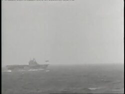 A World War II bomber plane takes off from an aircraft carrier as part of the Doolittle Raid. News Clip