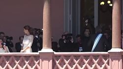 CLEAN : Macri dances at the Casa Rosada News Clip