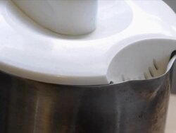 French press coffee part 5 - boiling water in kettle Stock Footage