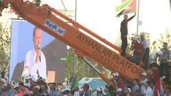 CLEAN : Turkeys Erdogan holds mass election rally in Istanbul News Clip