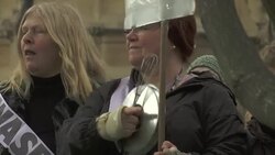 Westminster Women's Day Protest on Budget Day News Clip
