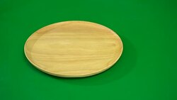 wood plate Stock Footage