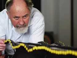 Physicist with Wave Machine Stock Footage