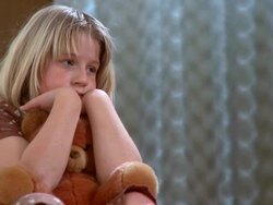 Lonely little girl Stock Footage