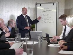 Business team meeting in a boardroom Stock Footage