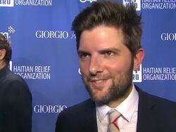 INTERVIEW - Adam Scott on helping Sean Penn and his cause at 3rd Annual Sean Penn & Friends 'Help Haiti Home' Gala Presented By Giorgio Armani To Benefit J/P Haitian Relief Organization Stock Footage