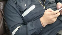 Business man play mobile Stock Footage