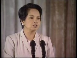 WRAP Pres Arroyo signs anti-money laundering law adds file of Abu Sayyaf and Speaker s/bite News Clip