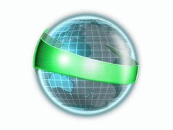 Glass Earth Green Arrow Stock Footage