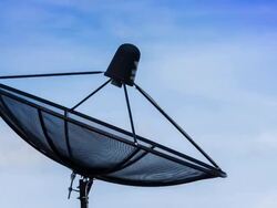 Satellite antenna Stock Footage