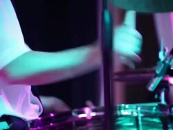 Drummer playing drums Stock Footage