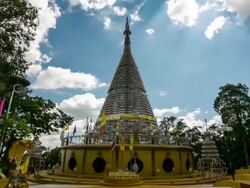 HD time-lapse: The stainless steel pagoda Thailand Hat yai Thailand Stock Footage