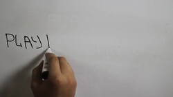 Hand writing a 'Play for istanbul' message on a white board using a black marker Stock Footage