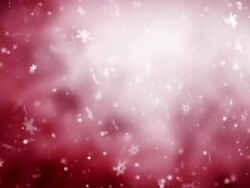 Snow Flakes Background Loop - Soft Red (Full HD) Stock Footage