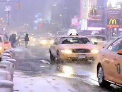TIME LAPSE: Times Square, Snow Storm, New York Stock Footage