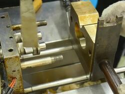 side view clean one component of internal mixer. Stock Footage