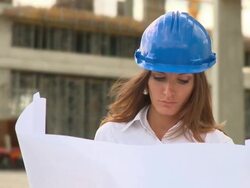 HD: Female Civil Engineer Stock Footage