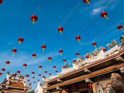 Chinese temple. Time Lapse Stock Footage