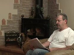 Reads the newspaper Stock Footage