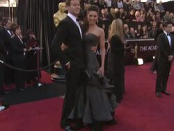 Armie Hammer, Elizabeth Chambers at the 83rd Annual Academy Awards - Arrivals Pool Cam at Hollywood CA. (Footage by WireImage Video/GettyImages) Stock Footage