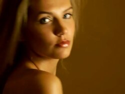 Woman smiling, flirting, looking at camera Stock Footage