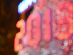 Defocused New Year 2013 Celebration Stock Footage