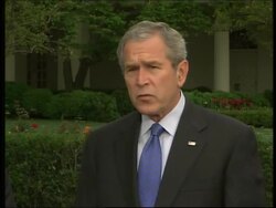 Bush and Colombian president hold presser on free trade News Clip