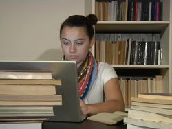 Teen Girl Studies Stock Footage