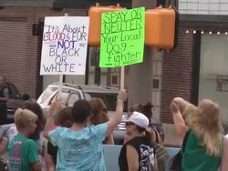 Michael Vick protest Stock Footage