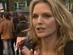 INTERVIEW: Michelle Pfeiffer on Anne Hathaway playing Catwoman, comparing the original series to the film at Dark Shadows: European Premiere at Empire Leicester Square on May 9, 2012 in London, England. Stock Footage