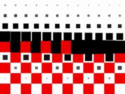 CHESSBOARD PATTERN : squares, line progress, finally disappear (TRANSITION) Stock Footage