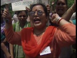 INDIA: LAW REVERSING PARLIAMENTARY SEATS FOR WOMEN PUT ON HOLD News Clip