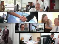 HD MONTAGE: Working Business People Stock Footage