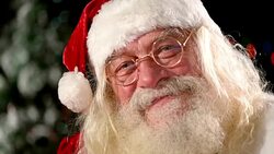 Santa Claus looking at the camera Stock Footage